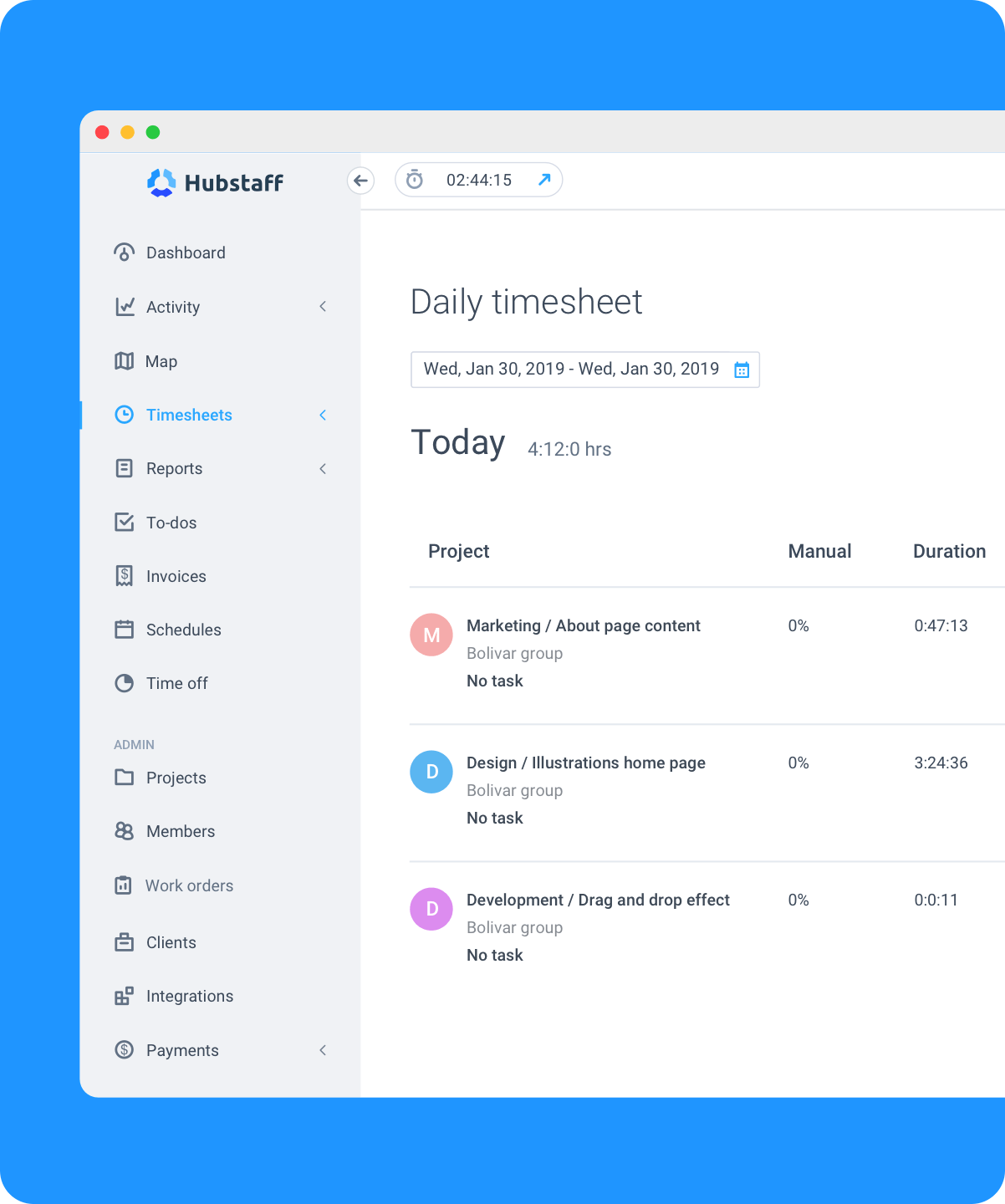 Hubstaff Attendance and Time Tracking