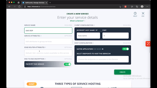 NetFoundry Service Management