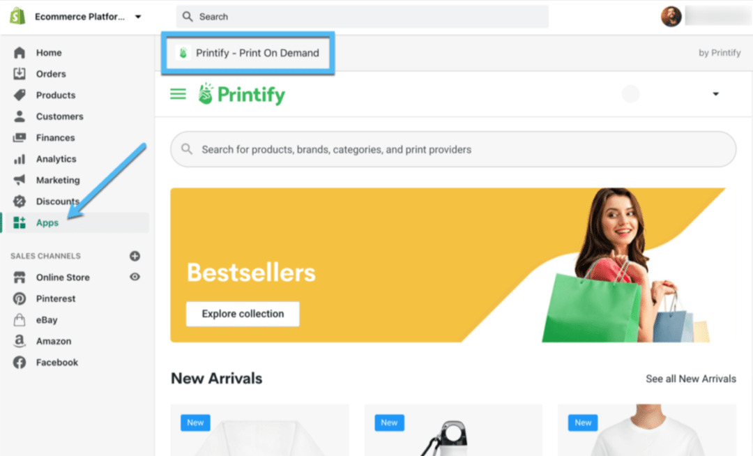 printify-web-to-print-software-dashboard