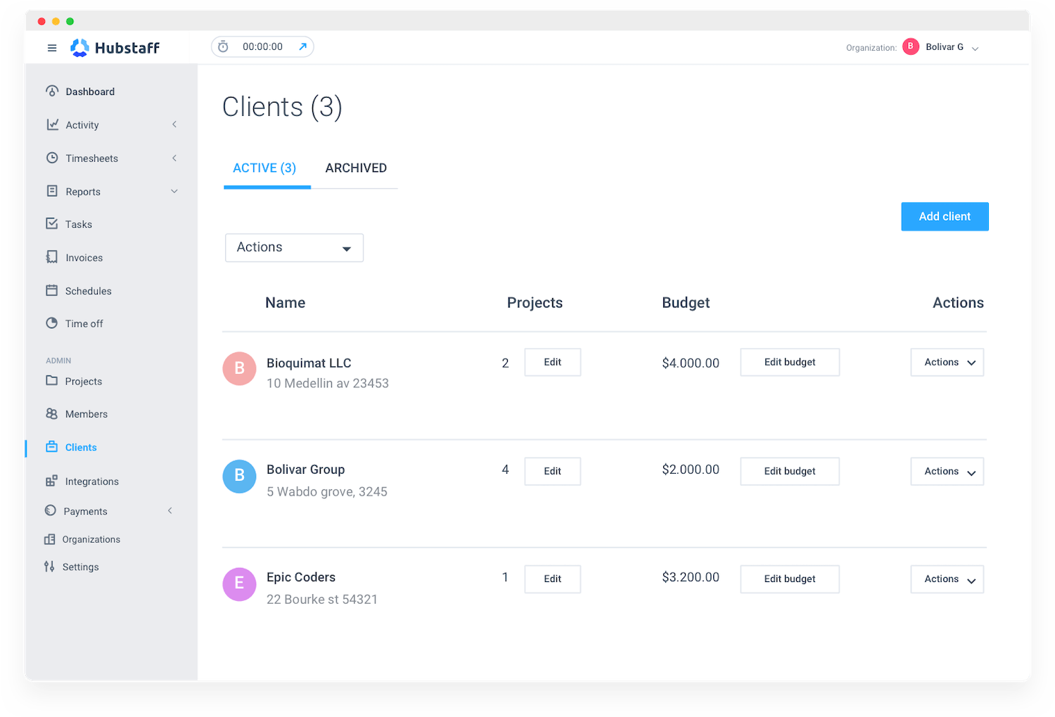 Hubstaff Project Budgeting